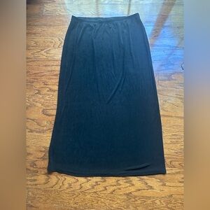 Ashley Stewart Classic Black Pull Up Maxi Skirt Size 2X